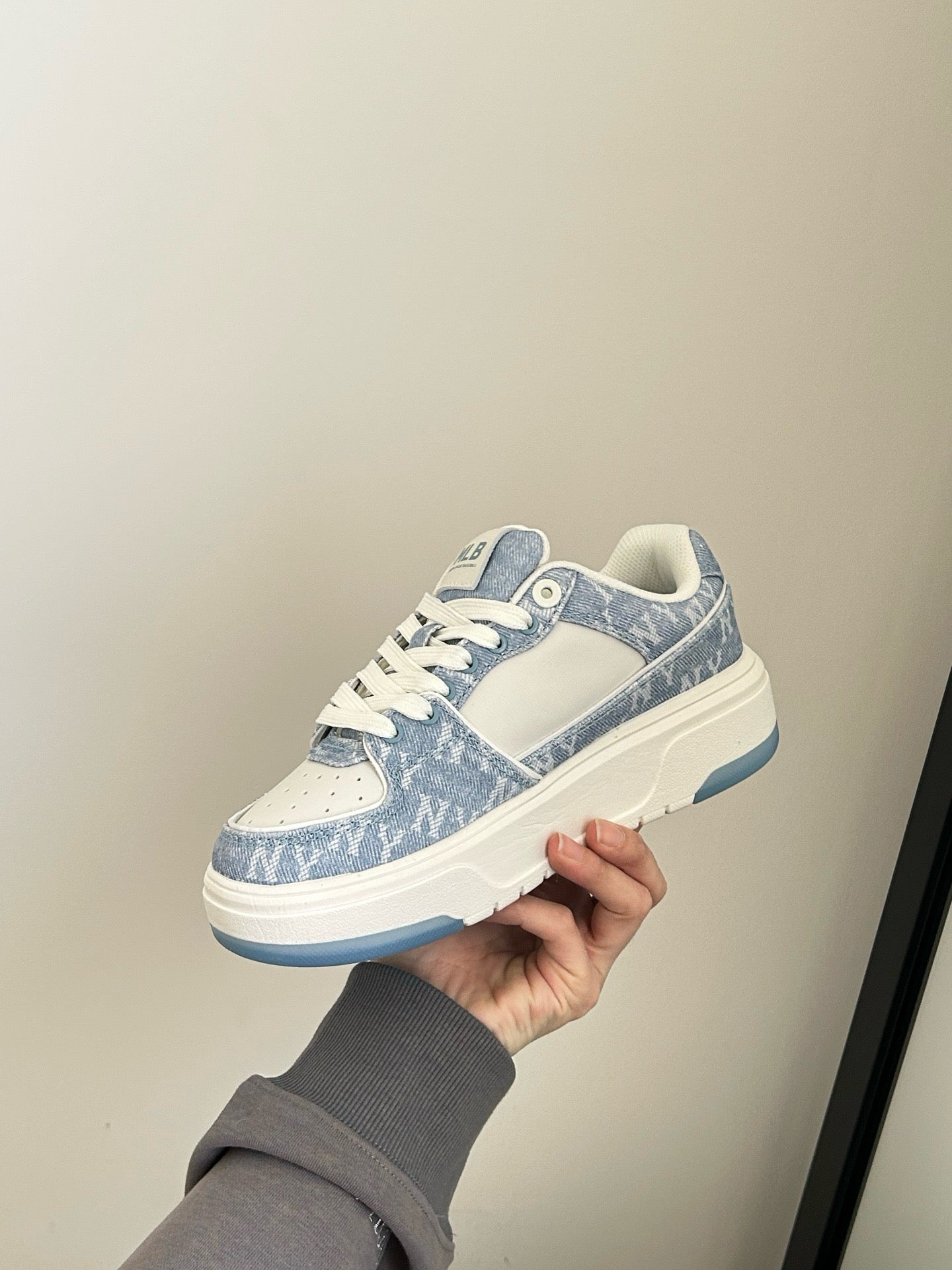 MLB Chunky Liner Denim Monogram Sl - Sky Blue