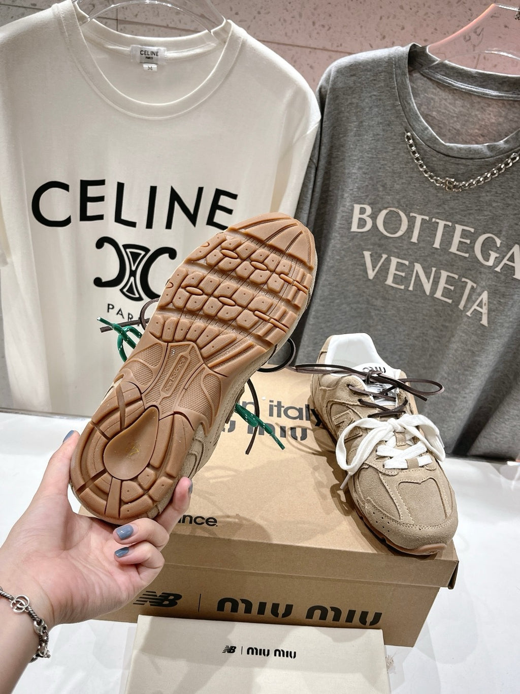 New Balance X Miu Miu 530 SL Sneakers - Ecru