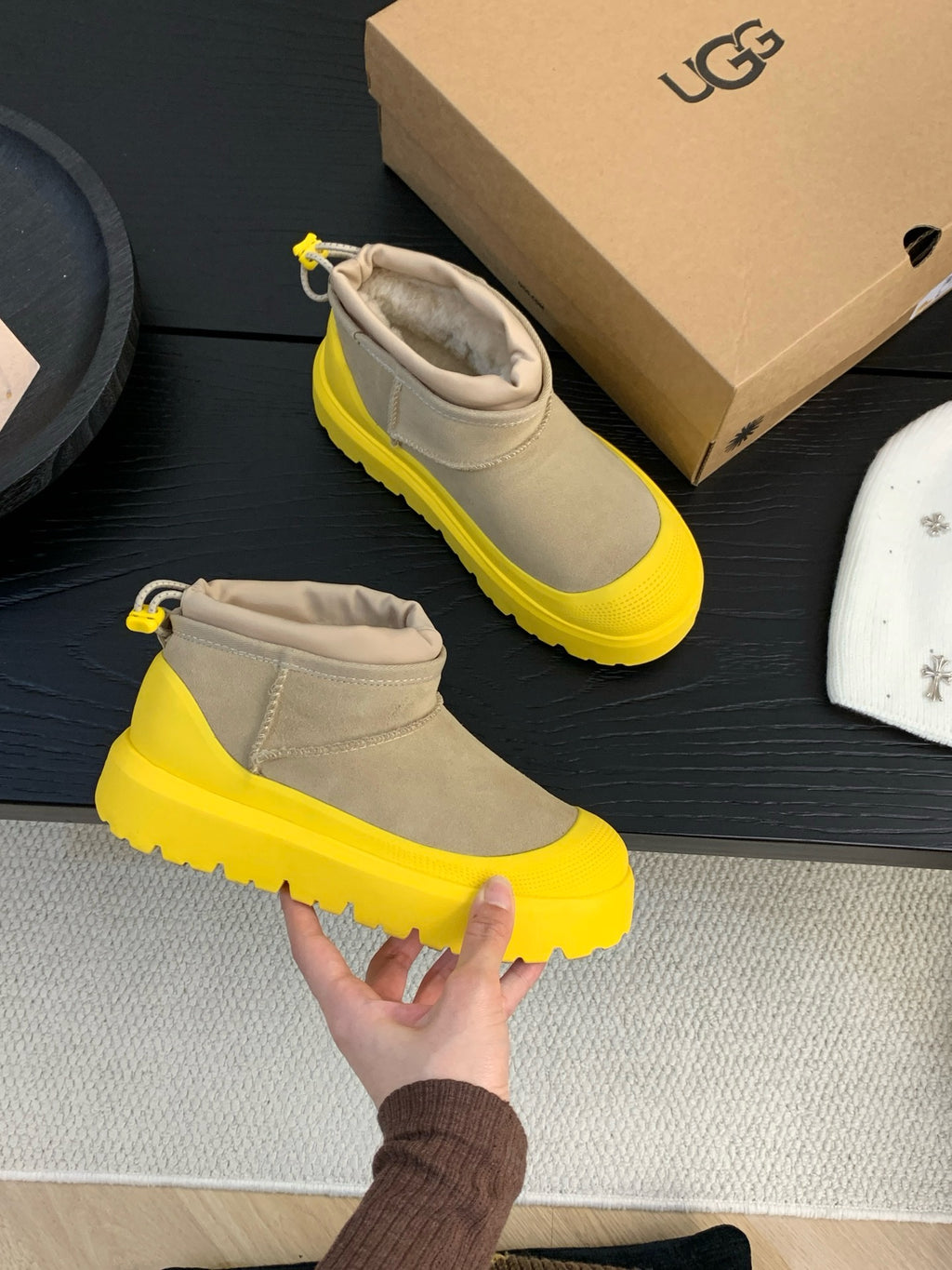 UGG Ultra Mini Weather Hybrid Boots - Mustard Seed/Summer Wheat
