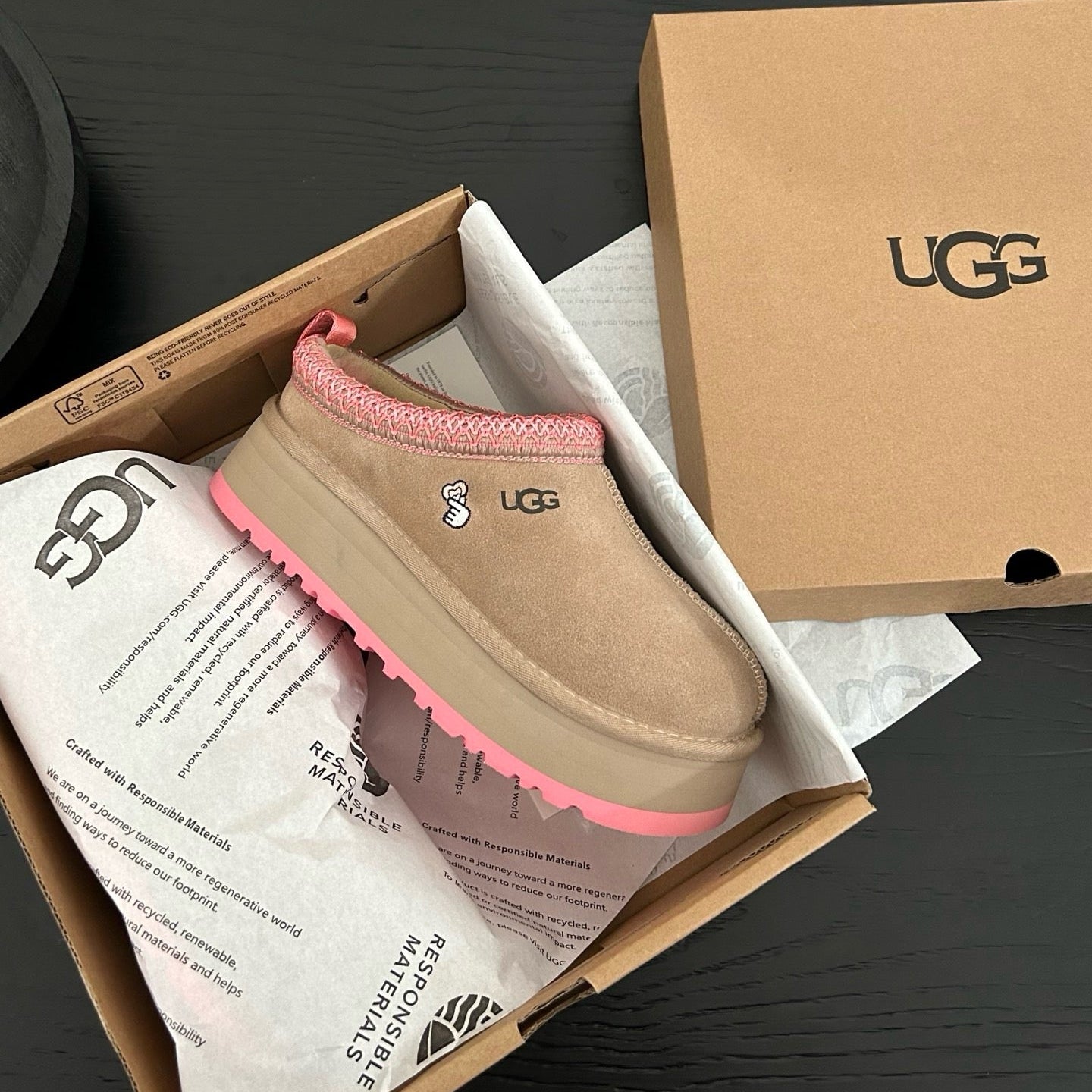 UGG Tazz Love '25 Slippers - Arroyo/Tropical Pink