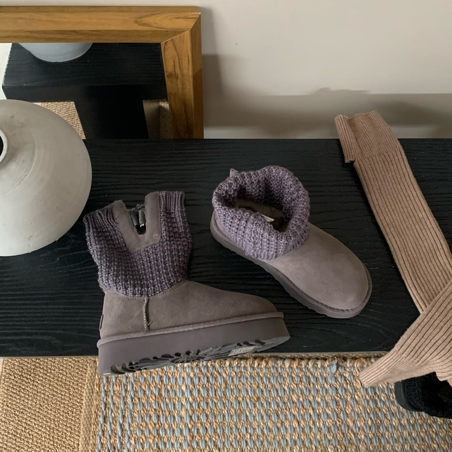 UGG Classic Solene Mini Boots - Charcoal