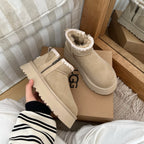 UGG Classic Ultra Mini Platform Zip Boots - Sand