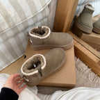 UGG Classic Ultra Mini Platform Zip Boots - Mustard Seed