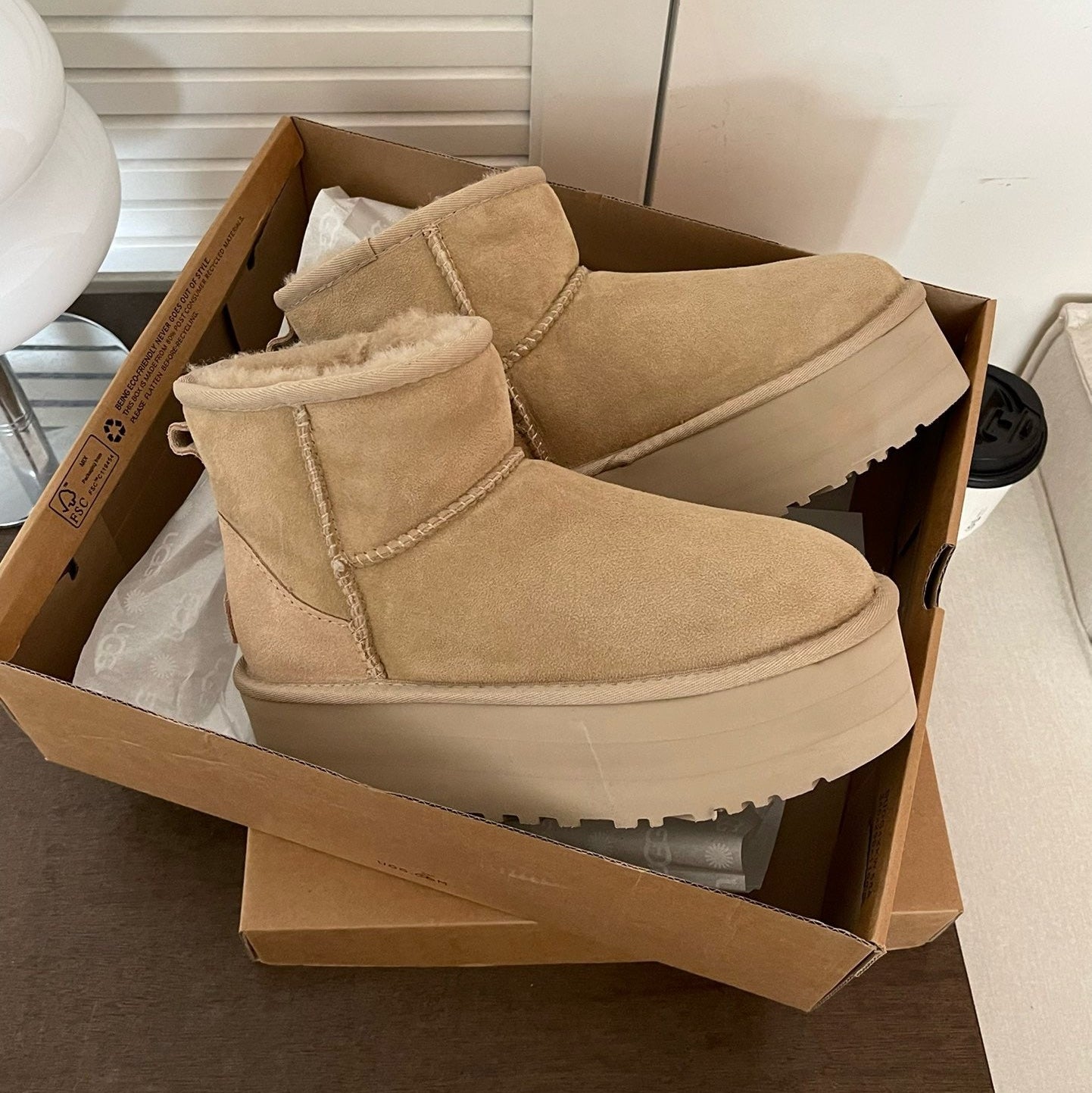 UGG Classic Mini Platform Boots - Sand