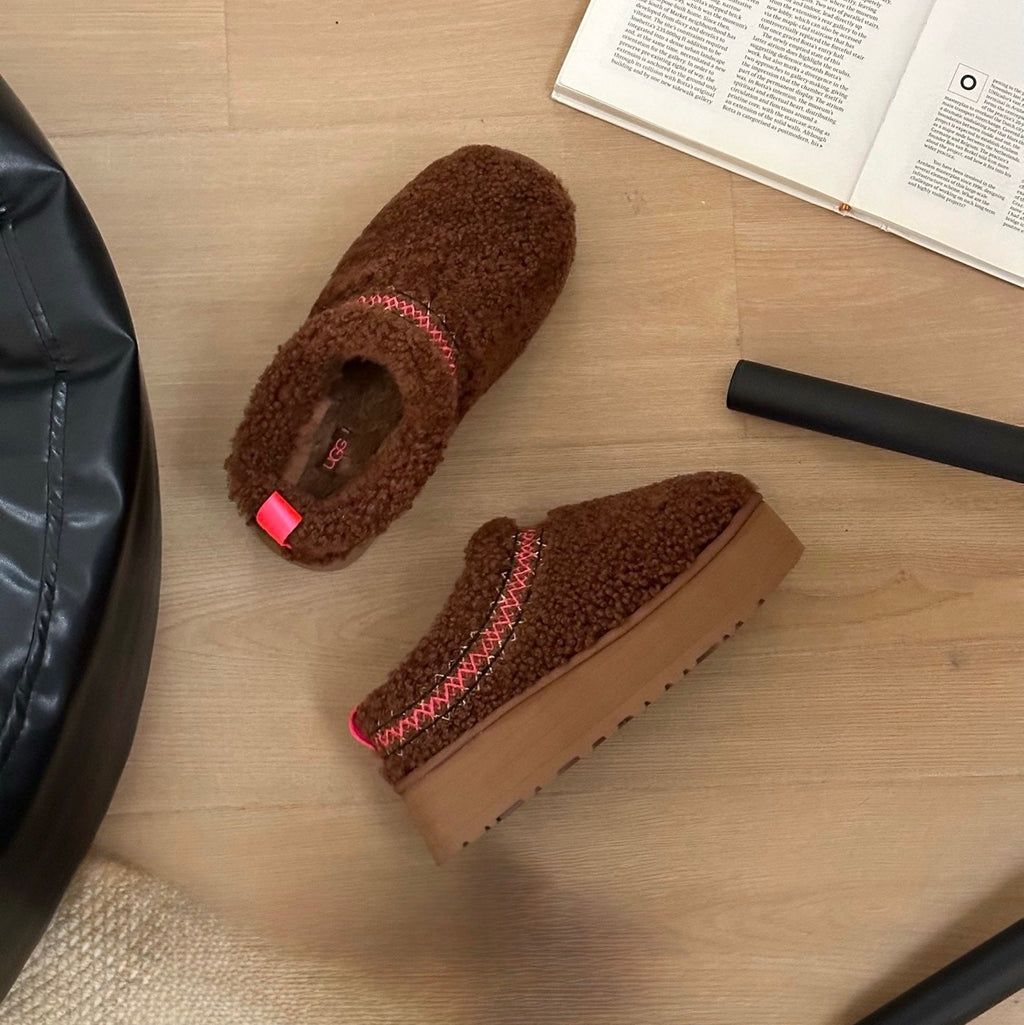 UGG Tazz Heritage Braid Slippers - Brown