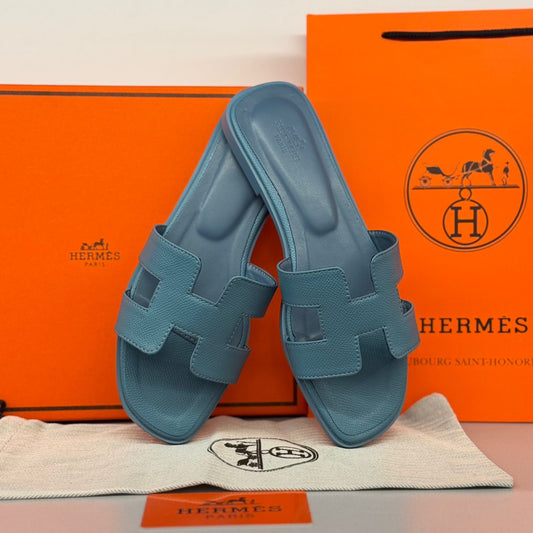 Hermès Oran Sandal | Bleu Jean