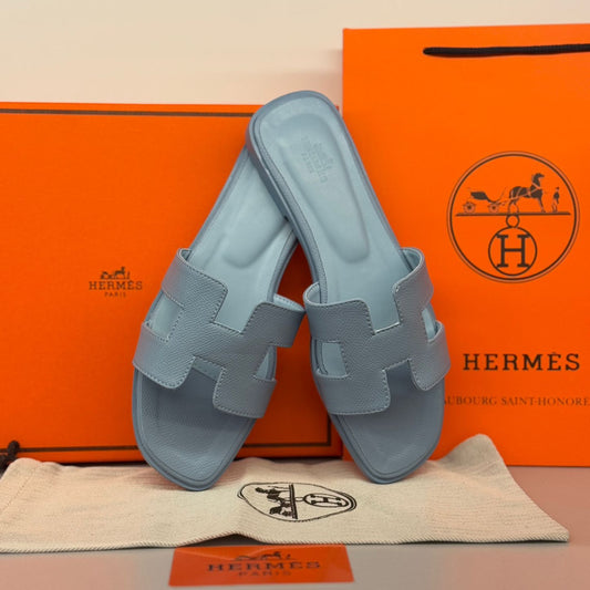 Hermès Oran Sandal | Bleu Brume